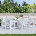 Cuscino da Esterno 6 pcs Bianco 100 x 50 x 7 cm Tessuto