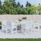 Cuscino da Esterno 6 pcs Bianco 100 x 50 x 7 cm Tessuto