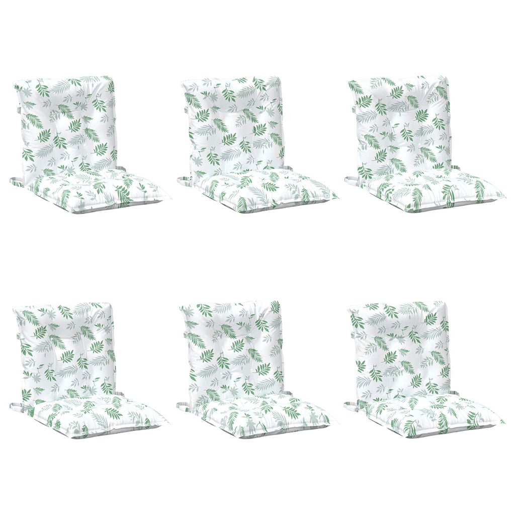 Cuscino da Esterno 6 pcs Bianco 100 x 50 x 7 cm Tessuto