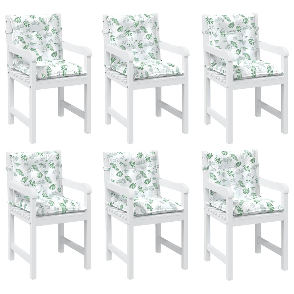 Cuscino da Esterno 6 pcs Bianco 100 x 50 x 7 cm Tessuto