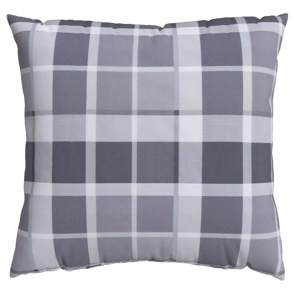 Cuscino da Esterno 4 pcs Grigio a quadri 40 x 40 cm Tessuto