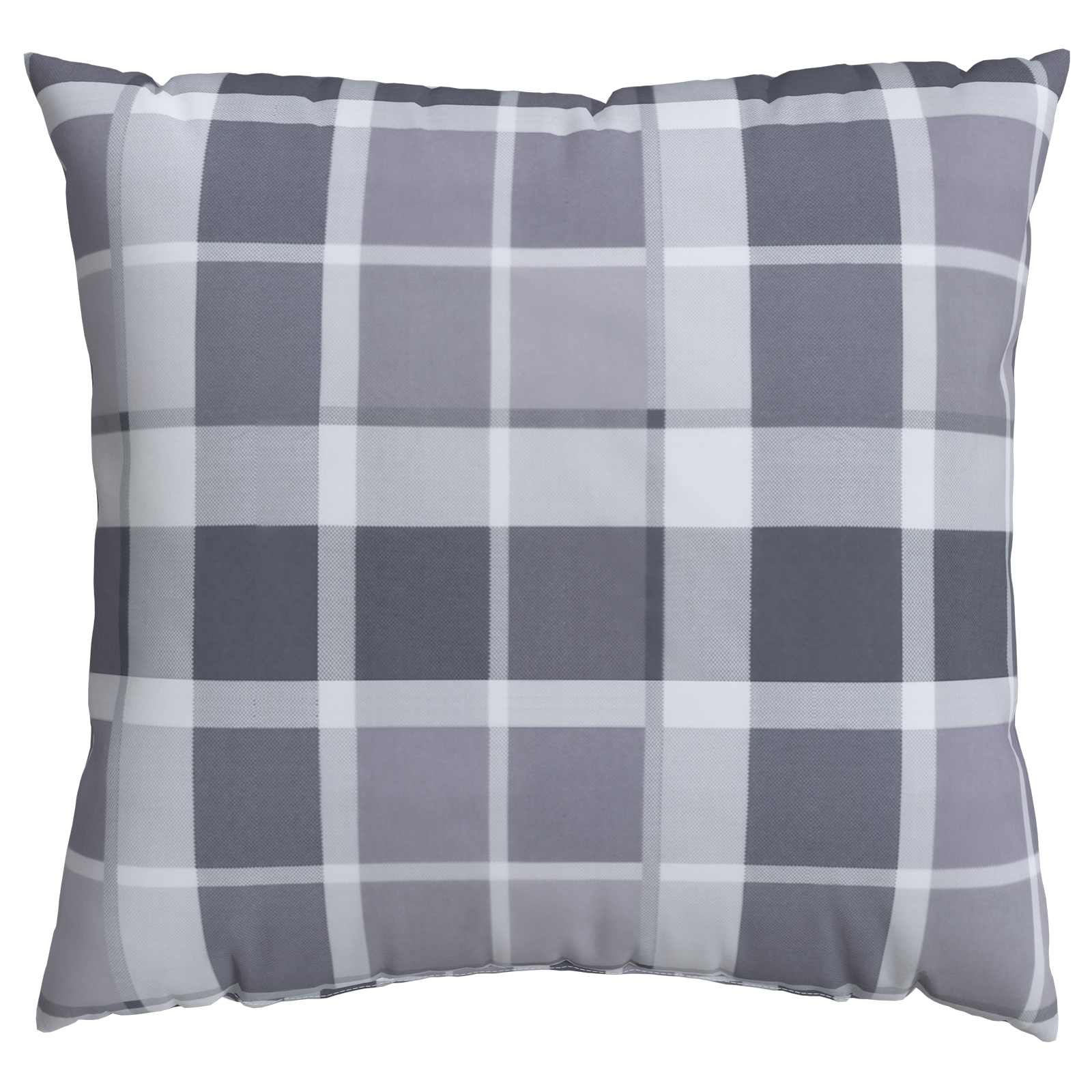 Cuscino da Esterno 4 pcs Grigio a quadri 40 x 40 cm Tessuto