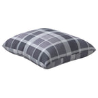 Cuscino da Esterno 4 pcs Grigio a quadri 50 x 50 cm Tessuto
