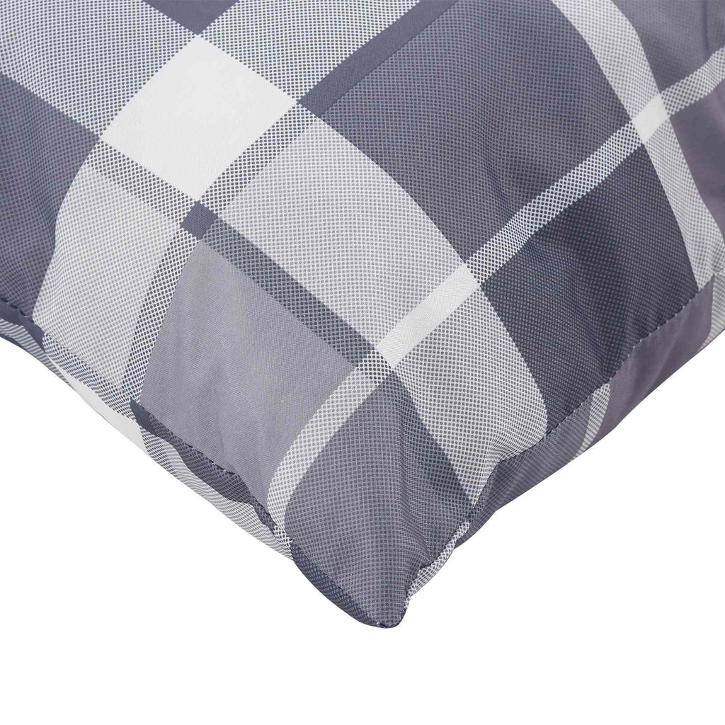 Cuscino da Esterno 4 pcs Grigio a quadri 60 x 60 cm Tessuto