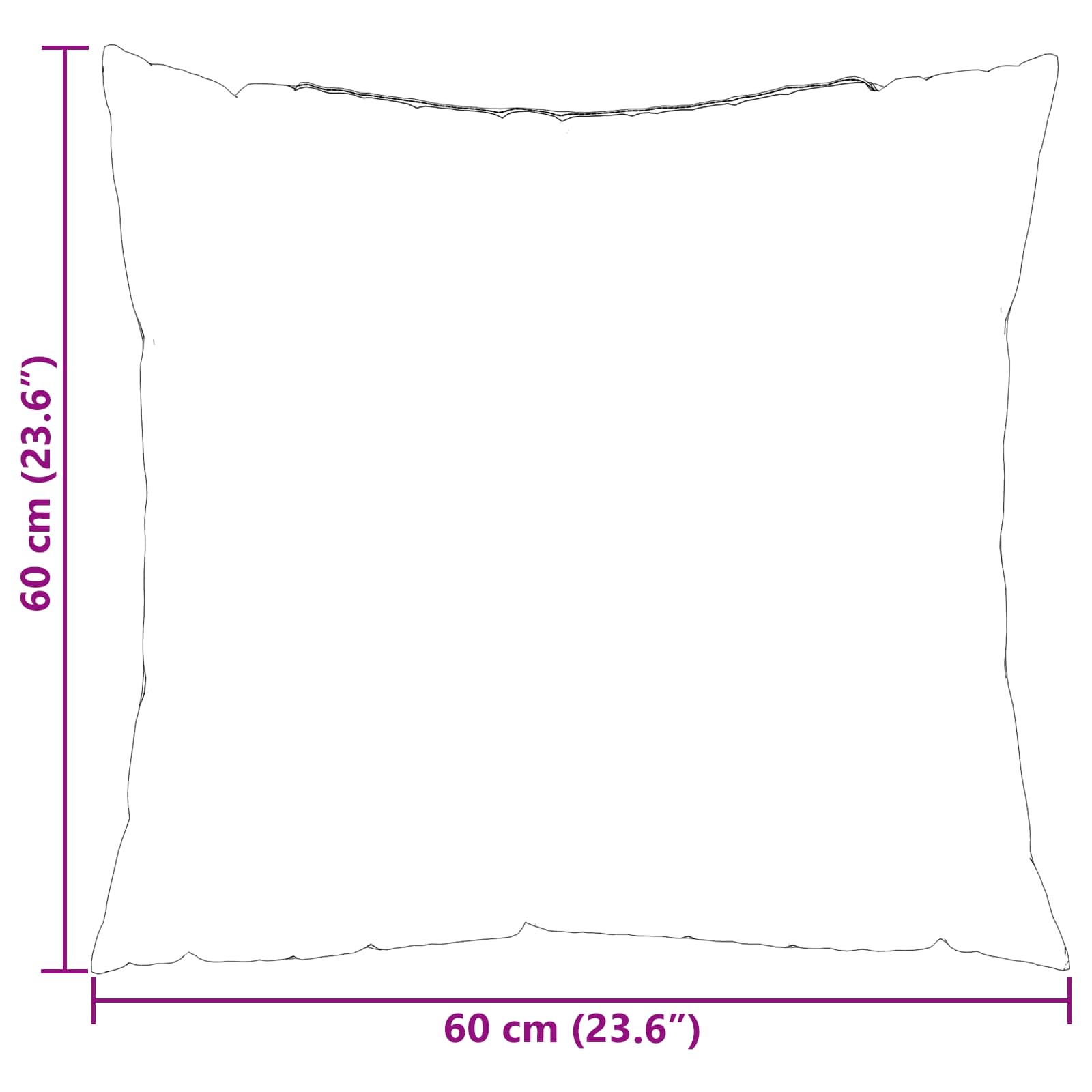 Cuscino da Esterno 4 pcs Grigio a quadri 60 x 60 cm Tessuto