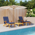 Cuscino da Esterno 2 pcs Blu navy 180 x 55 x 7 cm Tessuto