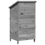 Capanno da Giardino Grigio 59 x 56 x 113,5 cm