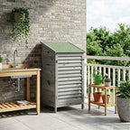 Capanno da Giardino Grigio 59 x 56 x 113,5 cm