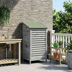 Capanno da Giardino Grigio 59 x 56 x 113,5 cm