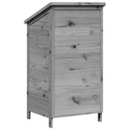 Capanno da Giardino Grigio 59 x 56 x 113,5 cm