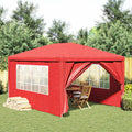 Tenda Party 400 x 300 x 255 cm Rosso PE e Acciaio