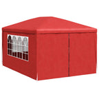 Tenda Party 400 x 300 x 255 cm Rosso PE e Acciaio