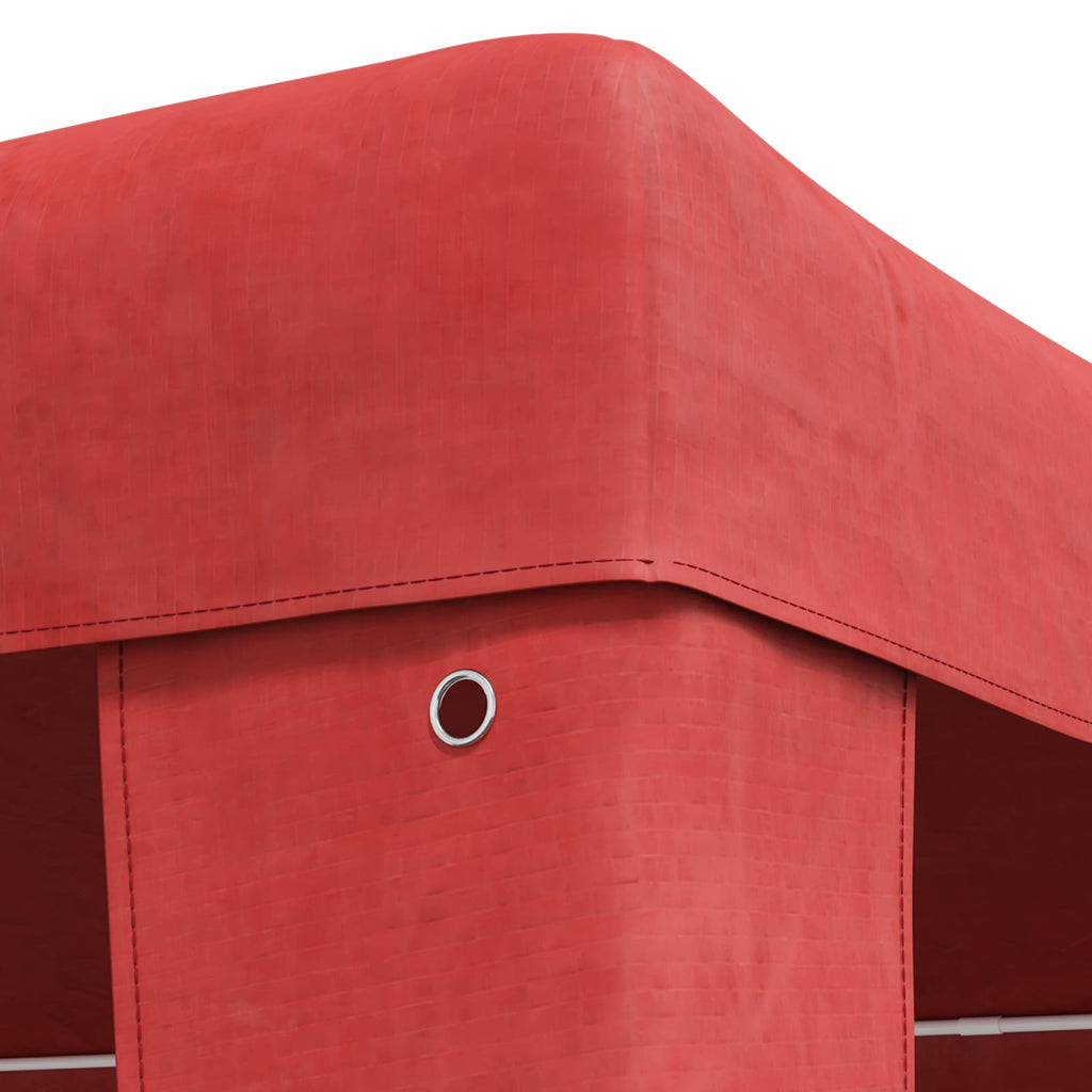 Tenda Party Rosso 600 x 300 x 255 cm PE e Acciaio
