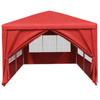 Tenda Party 600 x 300 x 255 cm Rosso PE e Acciaio