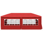 Tenda Party 600 x 300 x 255 cm Rosso PE e Acciaio