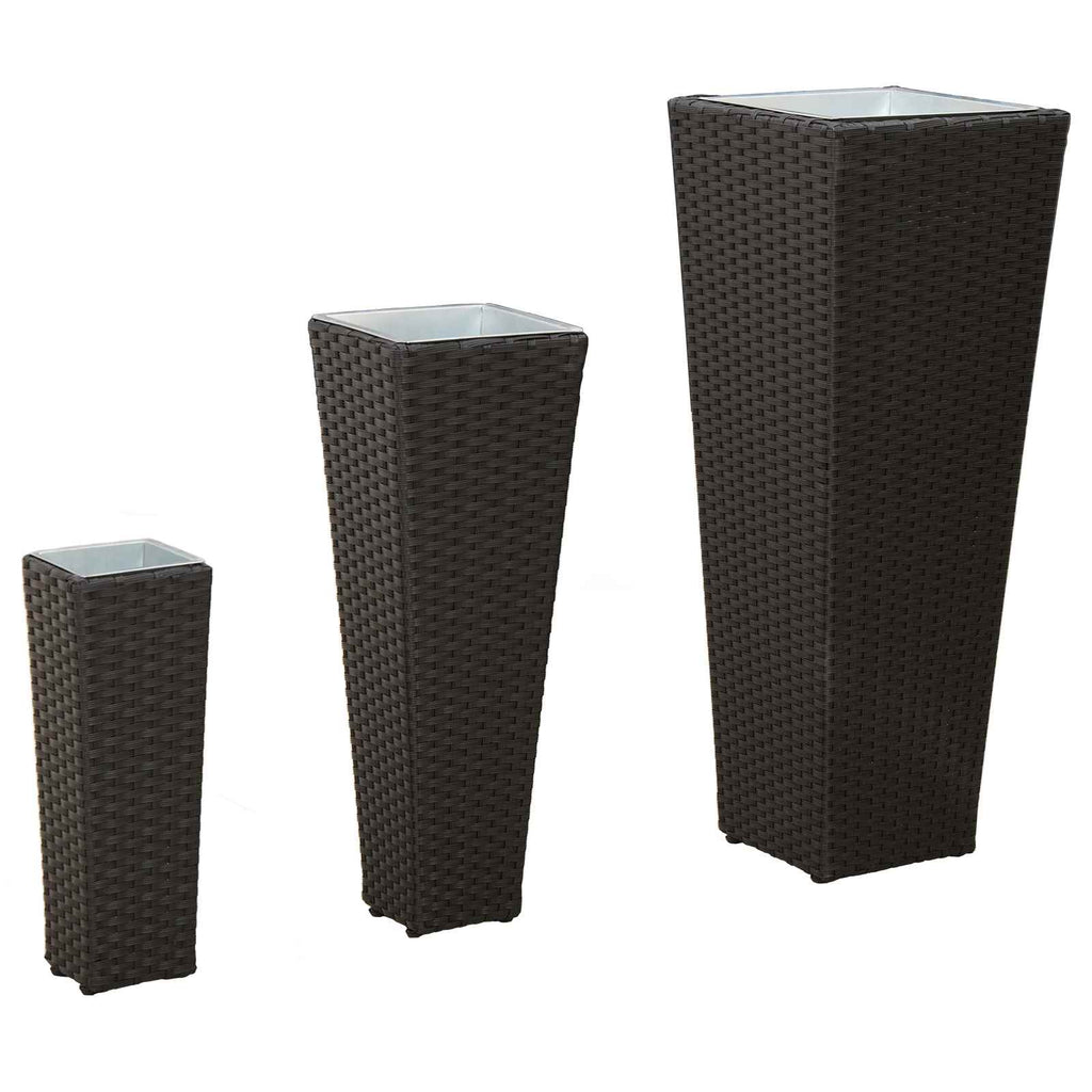 Set da esterno 3 pcs Nero Metallo