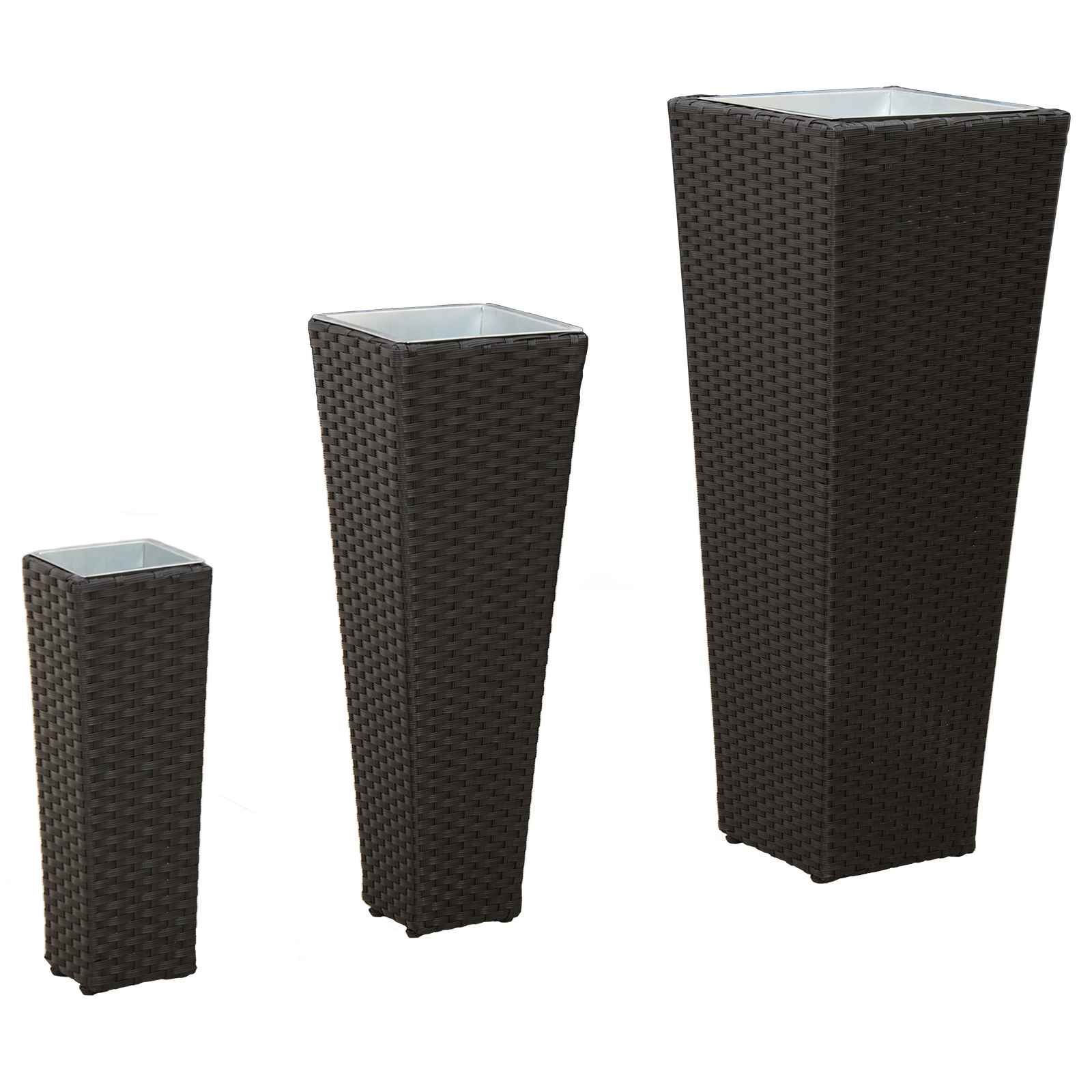 Set da esterno 3 pcs Nero Metallo