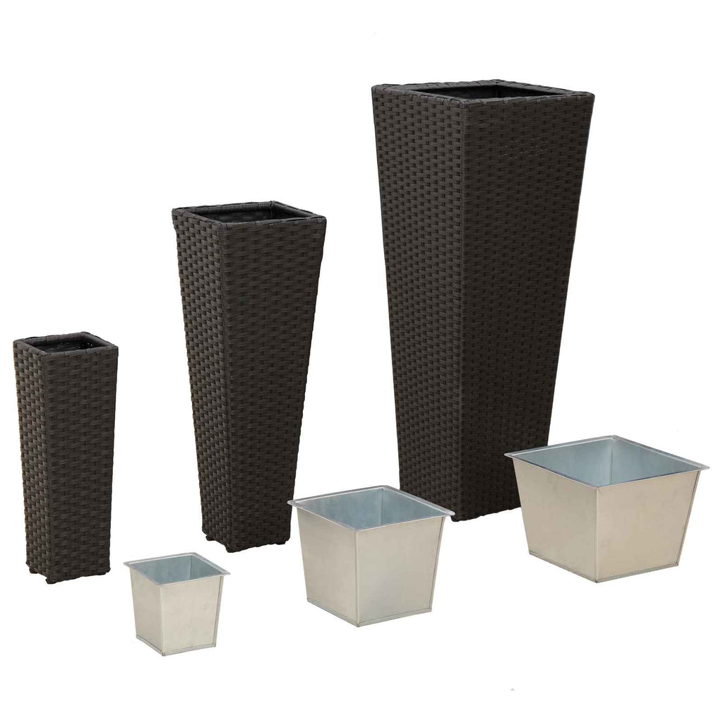 Set da esterno 3 pcs Nero Metallo