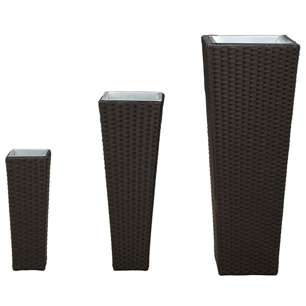 Set da esterno 3 pcs Nero Metallo