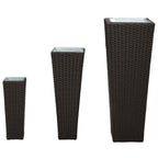 Set da esterno 3 pcs Nero Metallo
