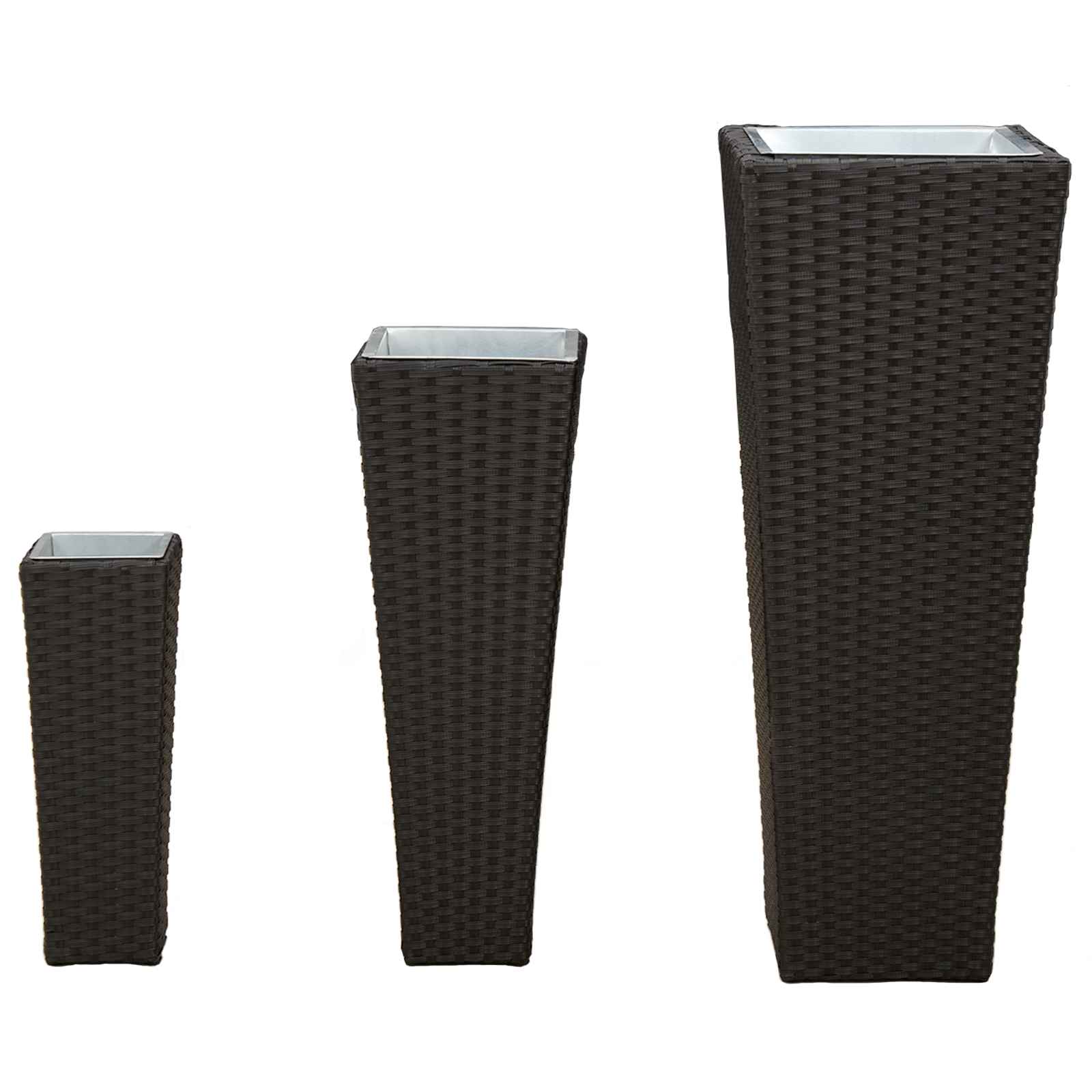 Set da esterno 3 pcs Nero Metallo