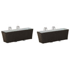 Ringhiera 2 pcs Nero 50 x 17 x 17 cm Metallo