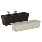 Ringhiera 2 pcs Nero 50 x 17 x 17 cm Metallo