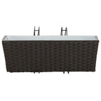 Ringhiera 2 pcs Nero 50 x 17 x 17 cm Metallo