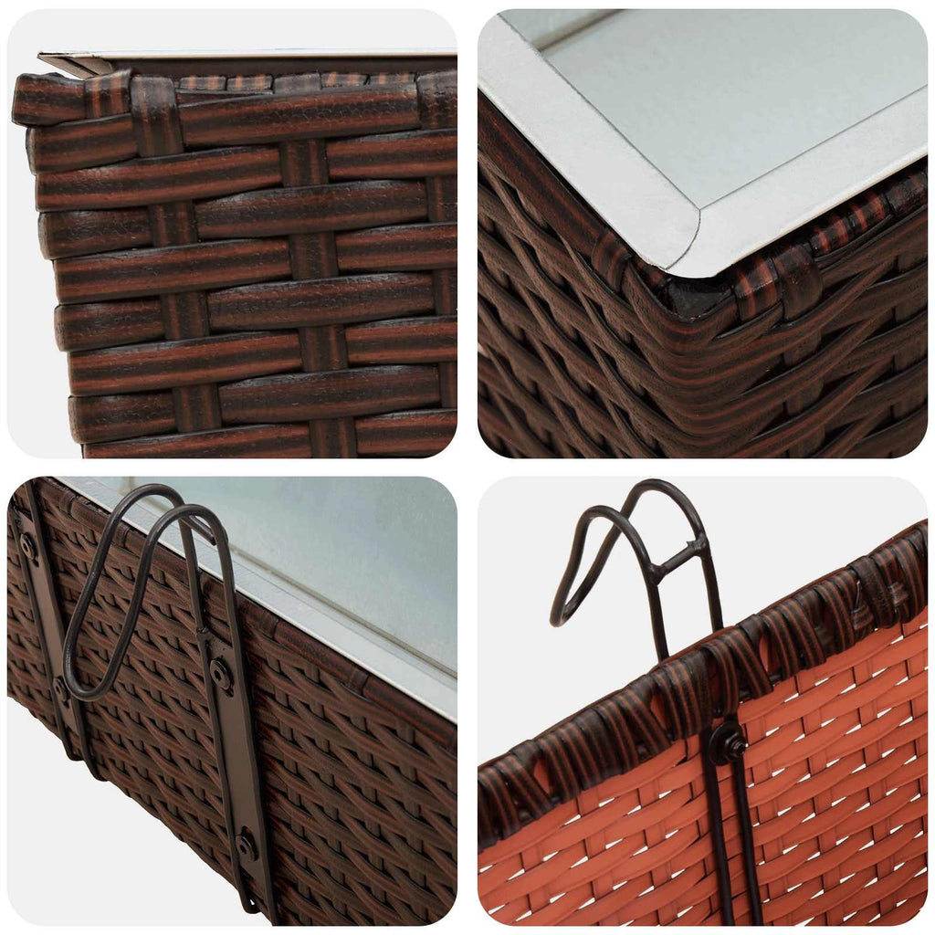 Ringhiera 2 pcs 50 x 17 x 17 cm Metallo