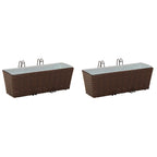 Ringhiera 2 pcs 50 x 17 x 17 cm Metallo