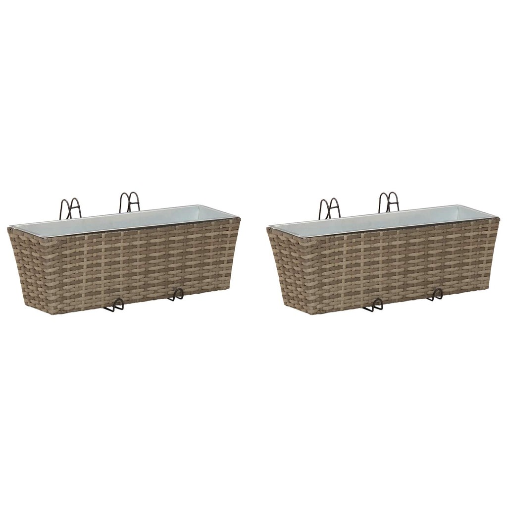 Ringhiera 2 pcs 50 x 17 x 17 cm Metallo
