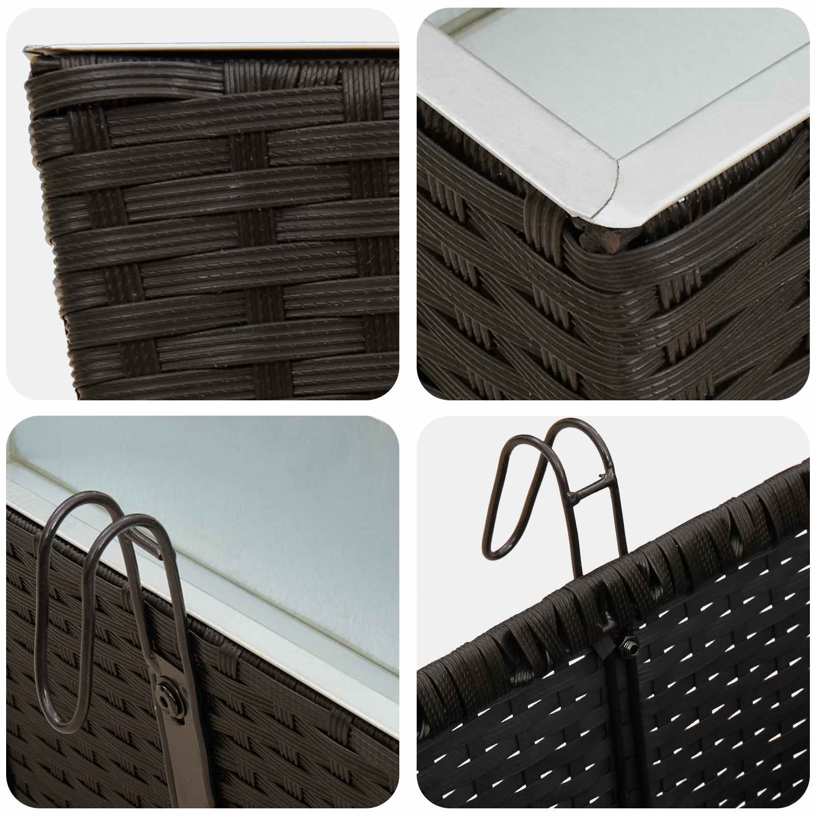 Ringhiera 2 pcs 80 x 17 x 17 cm Metallo