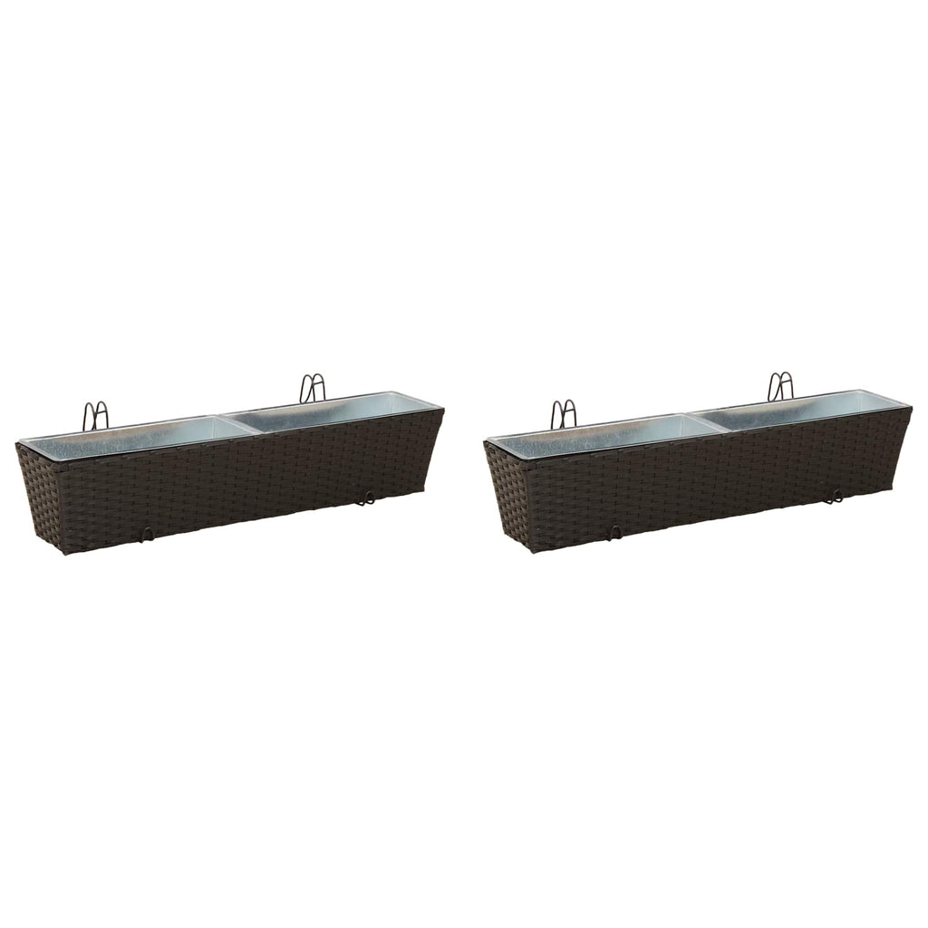 Ringhiera 2 pcs 80 x 17 x 17 cm Metallo