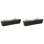 Ringhiera 2 pcs 80 x 17 x 17 cm Metallo
