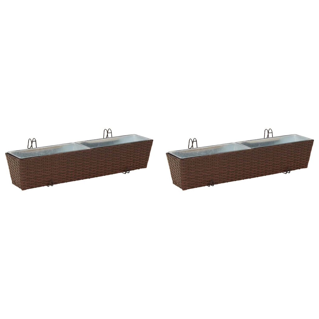 Ringhiera 2 pcs 80 x 17 x 17 cm Metallo