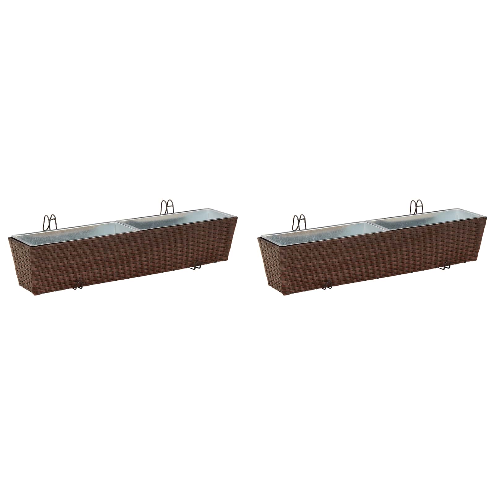 Ringhiera 2 pcs 80 x 17 x 17 cm Metallo