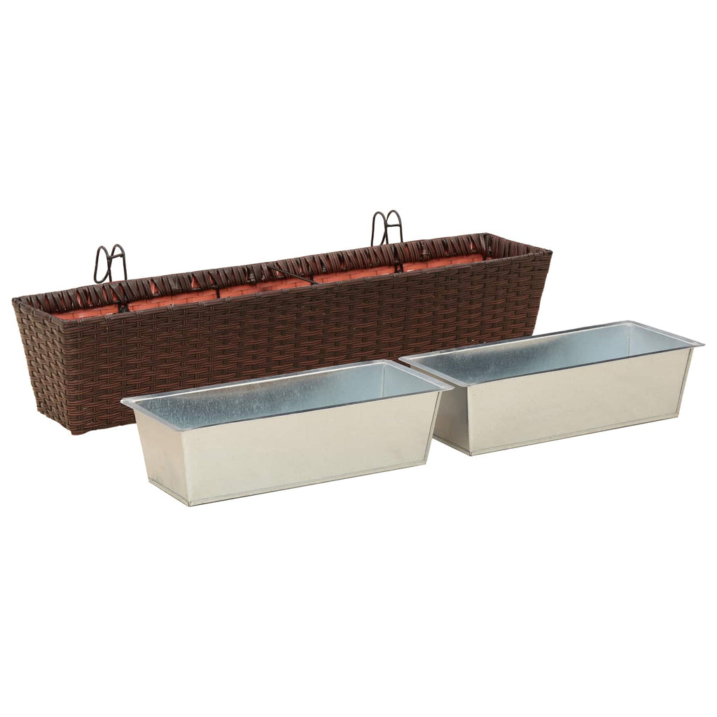 Ringhiera 2 pcs 80 x 17 x 17 cm Metallo