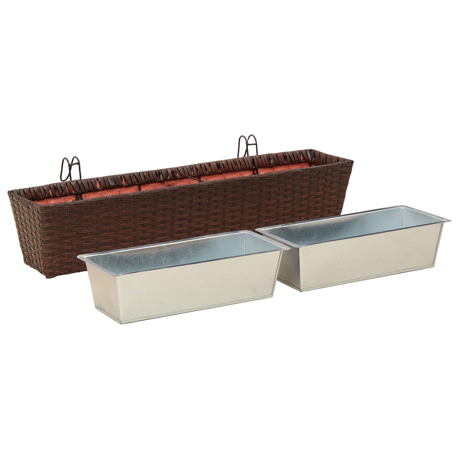 Ringhiera 2 pcs 80 x 17 x 17 cm Metallo