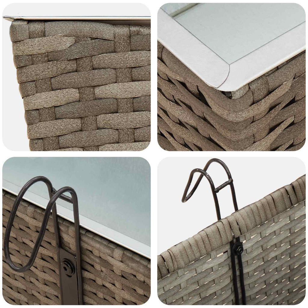 Ringhiera 2 pcs 80 x 17 x 17 cm Metallo