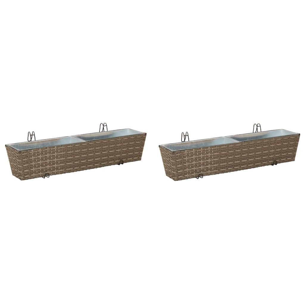 Ringhiera 2 pcs 80 x 17 x 17 cm Metallo