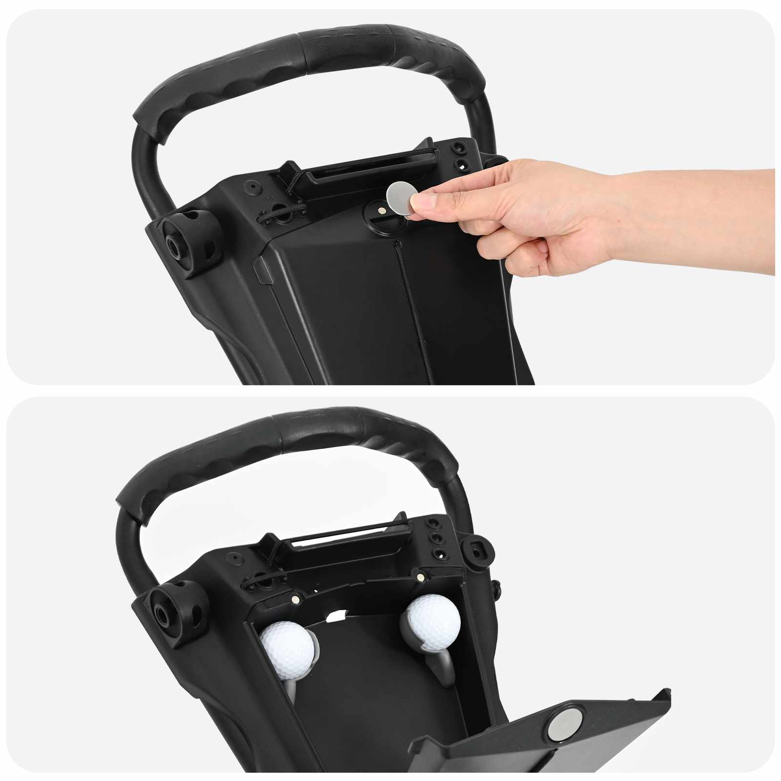 Carrello da golf Nero 95 x 60 x 130 cm Ferro