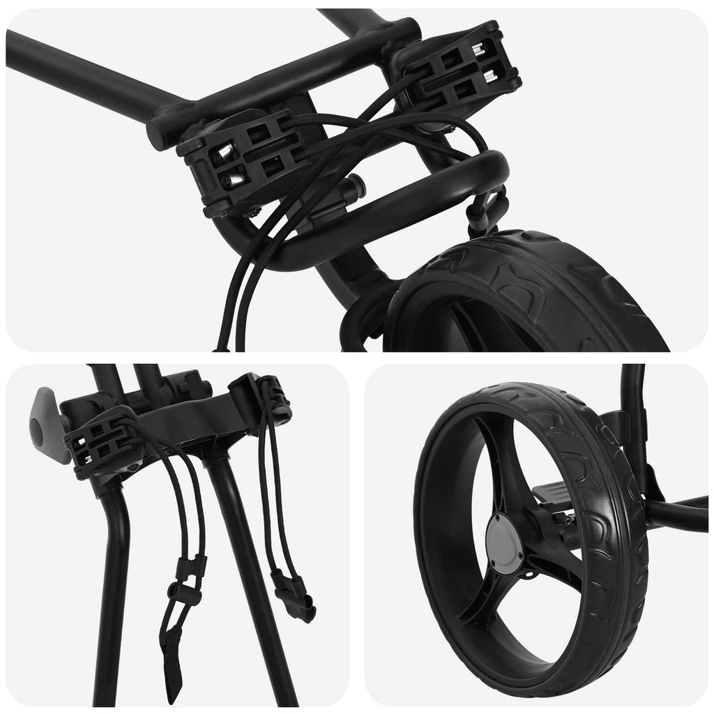 Carrello da golf Nero 95 x 60 x 130 cm Ferro