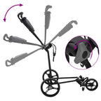 Carrello da golf Nero 95 x 60 x 130 cm Ferro