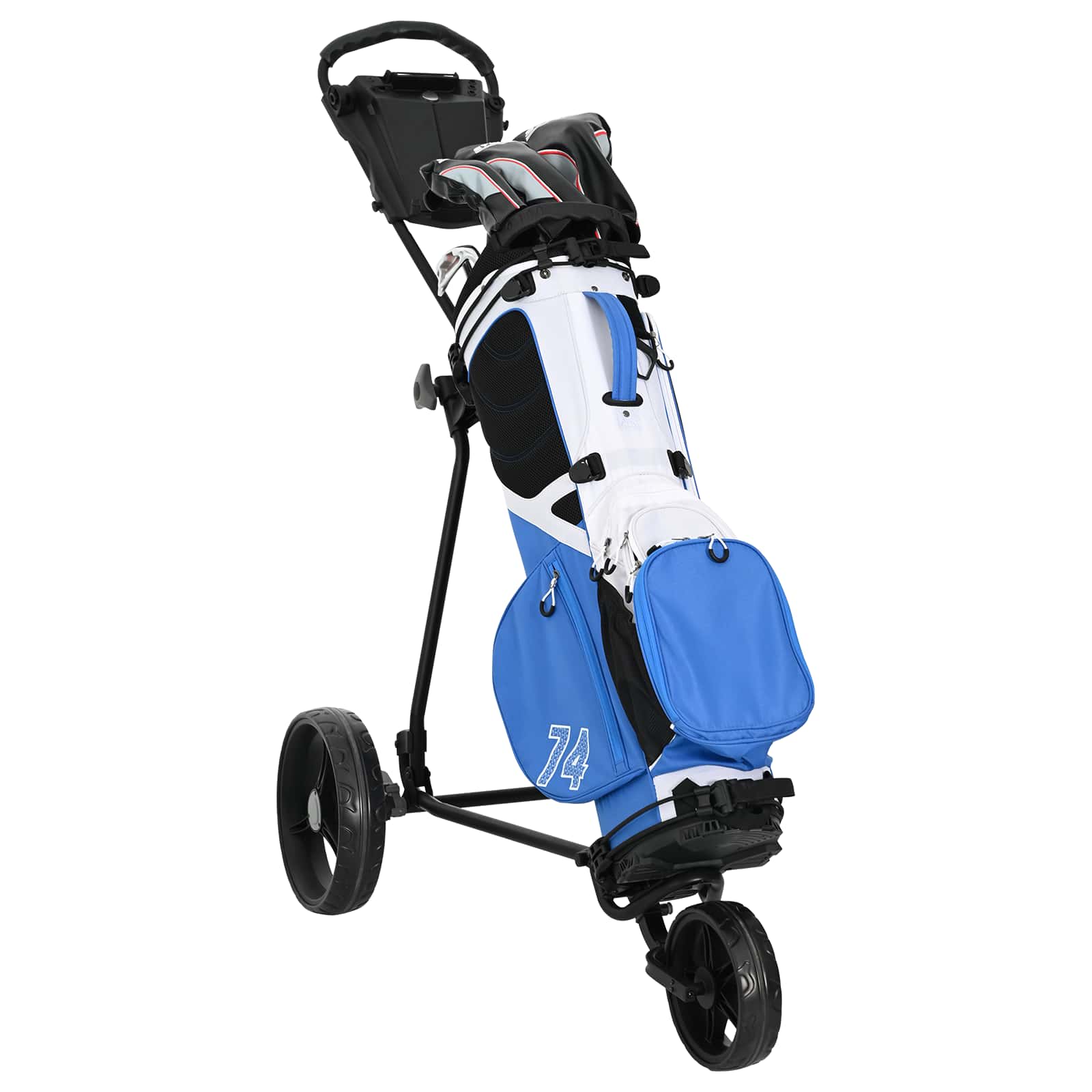 Carrello da golf Nero 95 x 60 x 130 cm Ferro