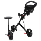 Carrello da golf con sedile Nero 95 x 69 x 114 cm Ferro