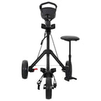 Carrello da golf con sedile Nero 95 x 69 x 114 cm Ferro