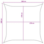 Telo Ombra Antracite e Bianco 3 x 3 m HDPE