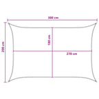 Telo Ombra Antracite e Bianco 2 x 3 m HDPE