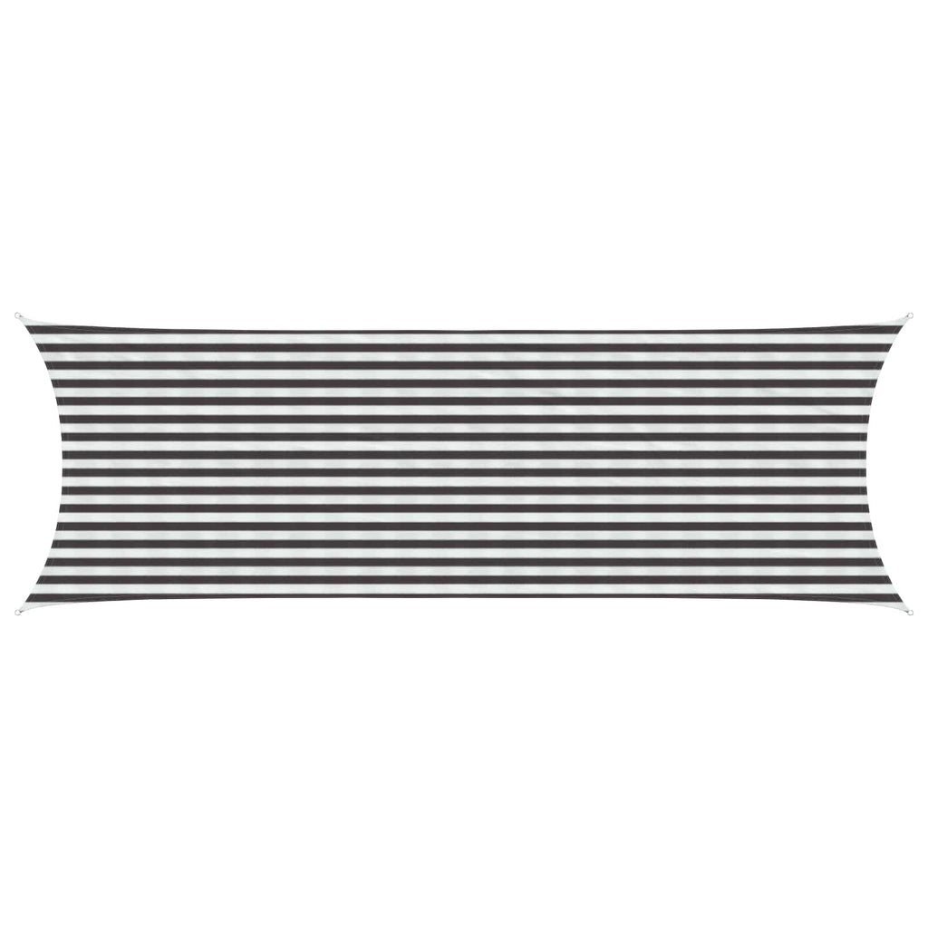 Telo Ombra Antracite e Bianco 2 x 6 m HDPE
