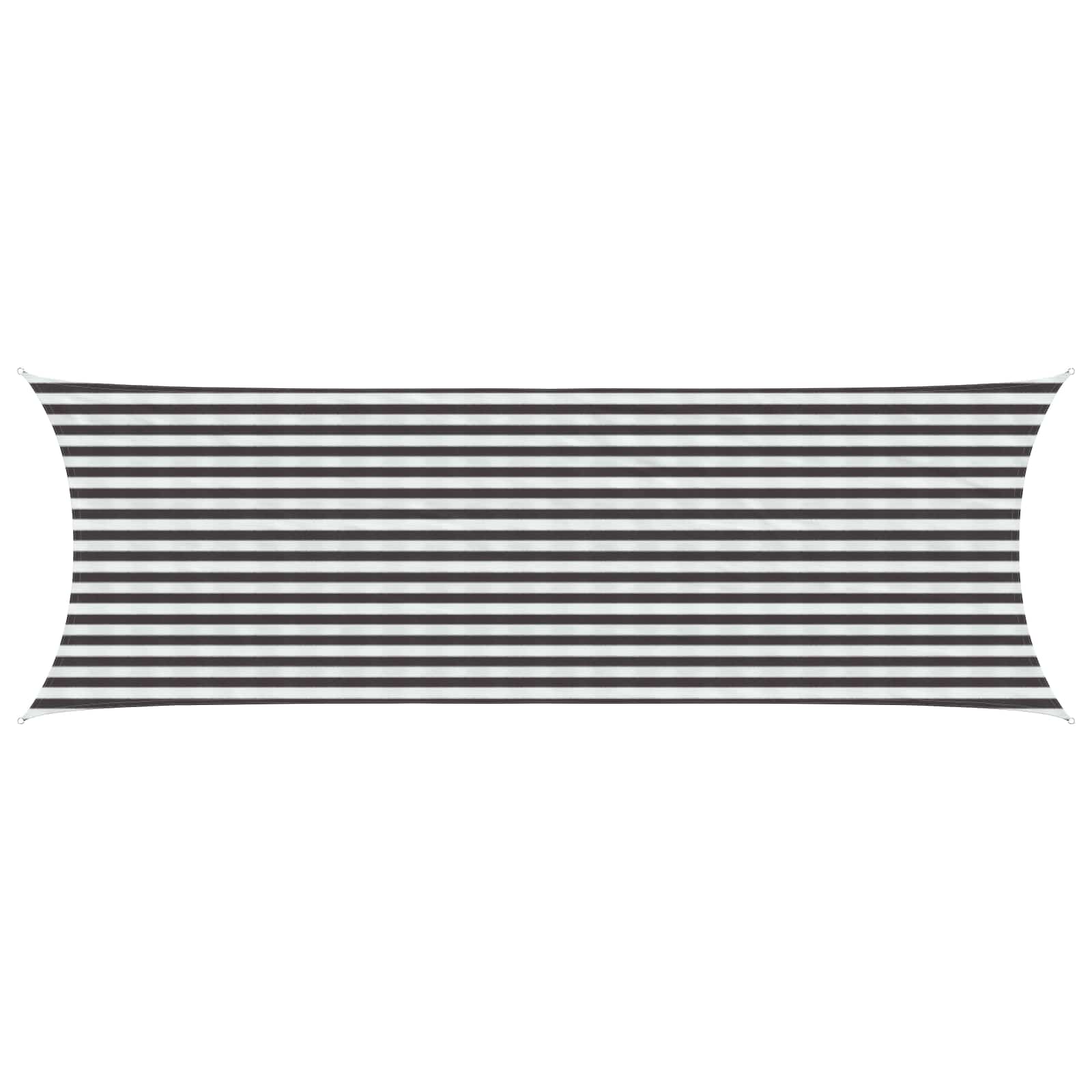 Telo Ombra Antracite e Bianco 2 x 6 m HDPE